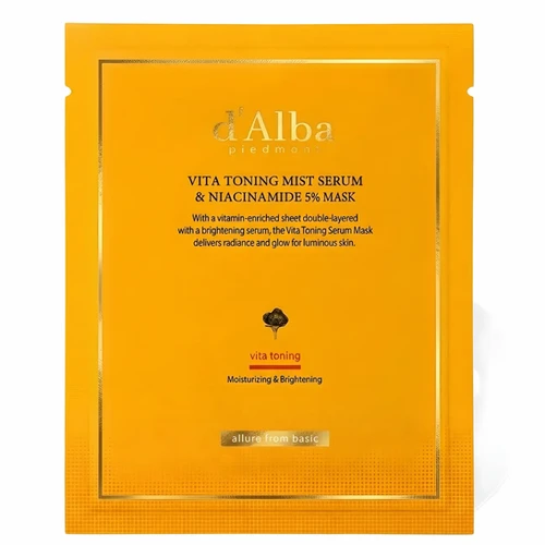 d’Alba Vita Toning Mist Serum & Niacinamide 5% Mask